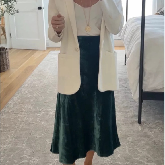 J Crew Gwyneth slip skirt velvet - sz L - black (more like dk grey) - exc cond - Picture 7 of 7